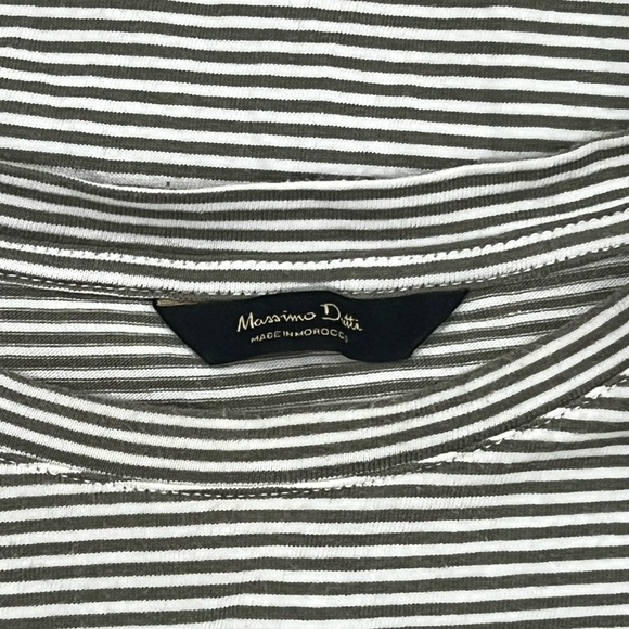 Massimo Dutti Green Striped T-Shirt - Picture 3 of 6